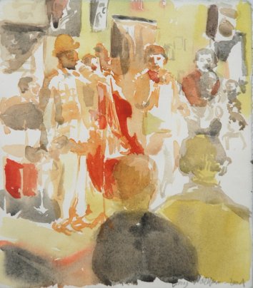 Concert, aquarelle