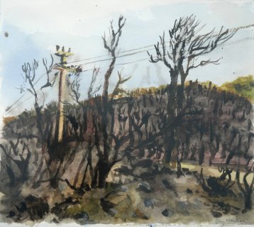 Sainte maxime, aquarelle, 34 x 31 cm