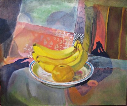 Bananes; huile sur toile